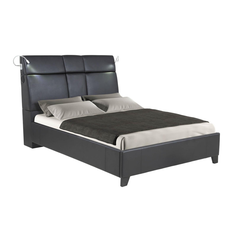 Lit plateforme tapissier moderne