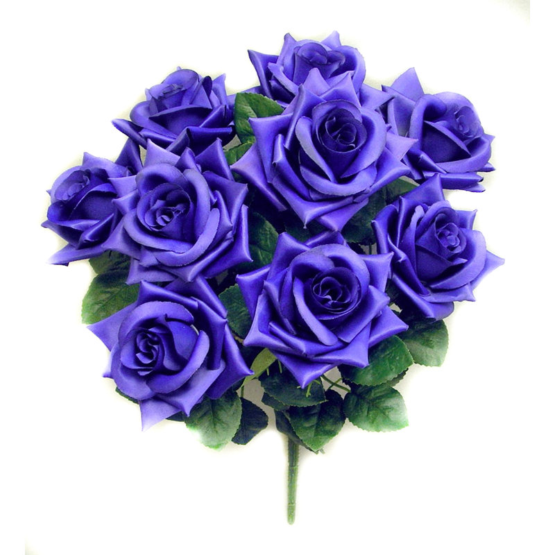 9 rosiers artificiels en pleine floraison, Mauve