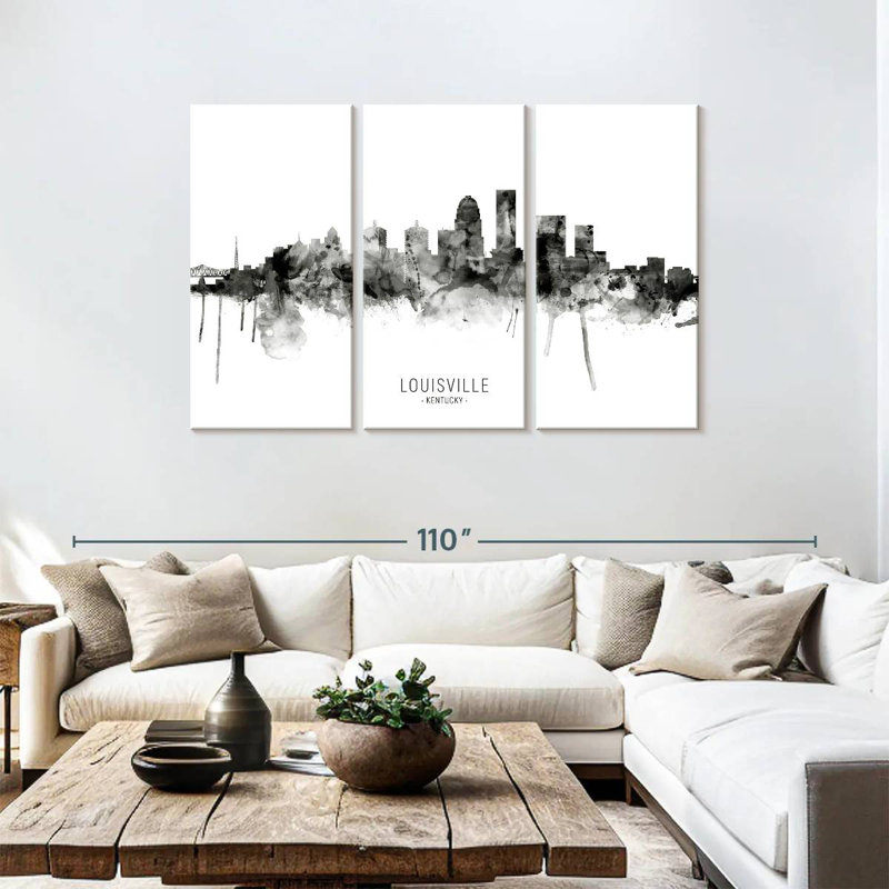 Louisville, Kentucky City Skyline III, H 48 po x l 74 po