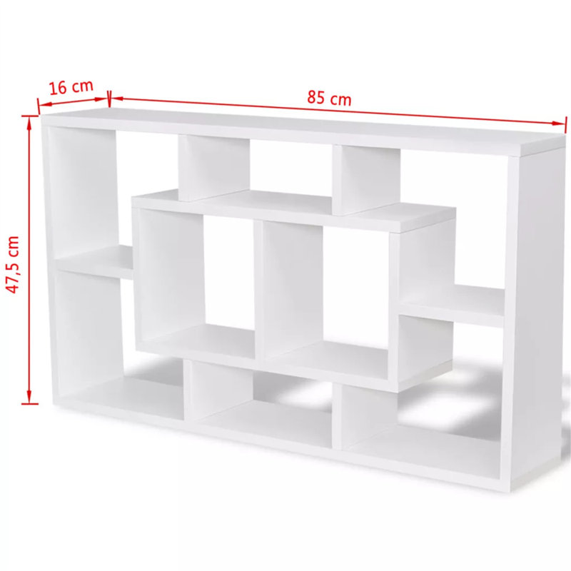 vidaXL Wall Shelf Floating Display Shelf for Home Living Room Engineered Wood, Brown Oak, 20.67 in H x 33.46 in W x 6.30 in D
