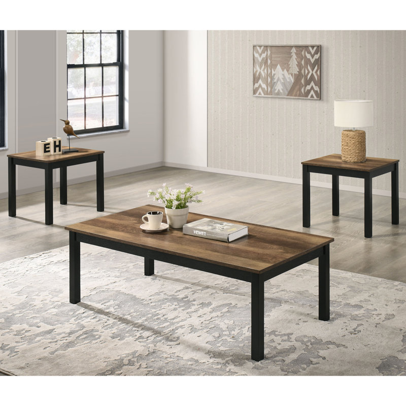 Brudan 3-Piece Coffee Table Set, Brown