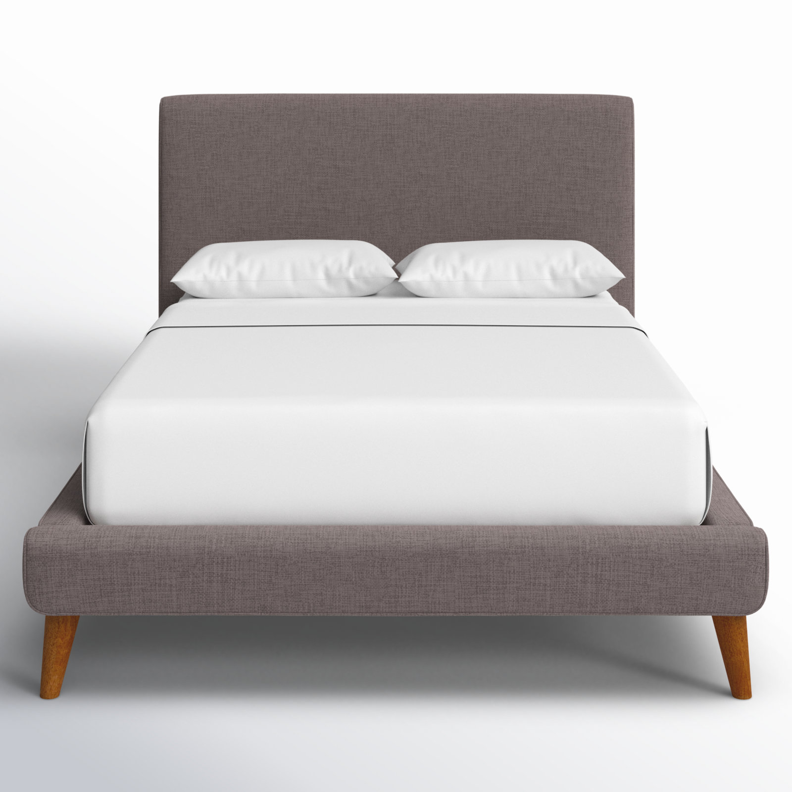 Williams Upholstered Bed, Full, Dark Gray Linen