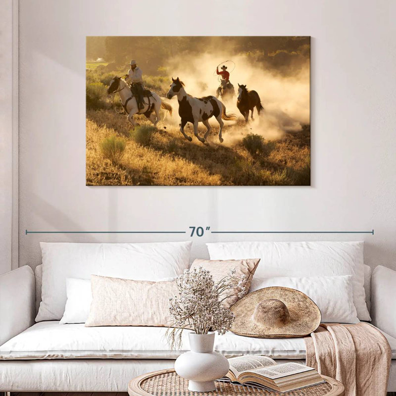 Lelar Western Cowboys, 30" H x 45" W