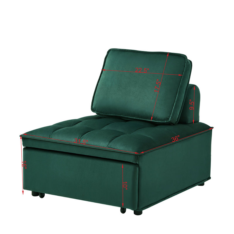 Canapé-lit convertible avec housse en velours. Siège moderne simple pour chambre à coucher, bureau. Dossier amovible, 1 coussin. Stable et pratique. Assemblage rapide et facile