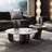 Simple microcrystalline stone round coffee table-111001942