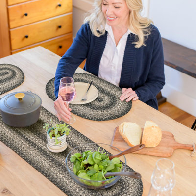Chemin de table d'intérieur tressé en jute de qualité supérieure Kimmel, taille 11 po x 36 po
