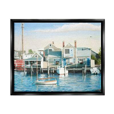" Relaxing Boats Floating Harbor Marina Ocean Town " by Tom Mielko