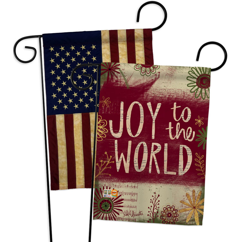 Drapeau de jardin à 2 faces en polyester / mélange de polyester 19 x 13 po