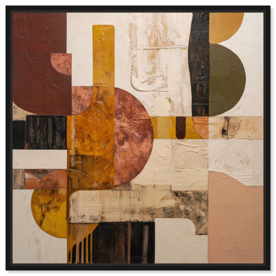 "Contemporary Layers III", impression sur toile par Art Remedy, cadre noir, 12 x 12