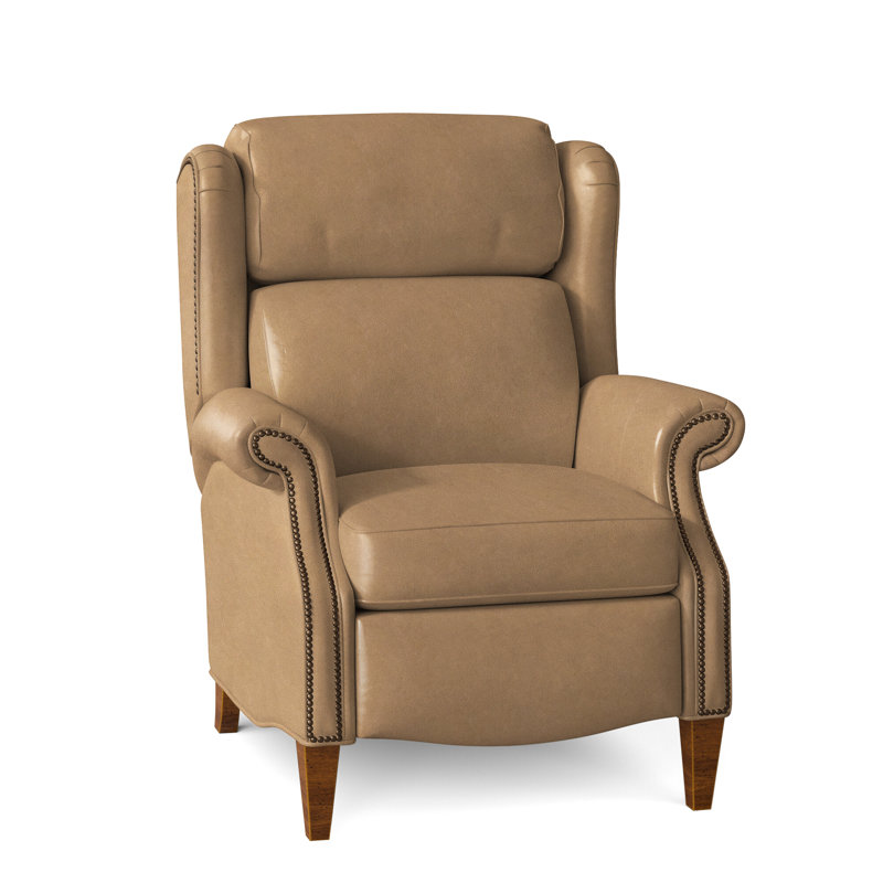 Fauteuil inclinable en similicuir Miller, Naturel, Nouveaux classiques, Cuir véritable Fumo Aline