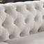Canapé Chesterfield en tissu de lin