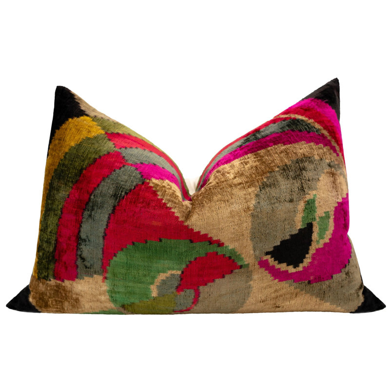 Abstract Velvet Throw Pillow