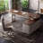 Nut-brown+Griege L-Shaped Manufactured Wood+Stainless Steel with 3 drawers desk-109598436-109598434