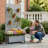 Metal Planter Box with Trellis with Wheels-109774034-132233969