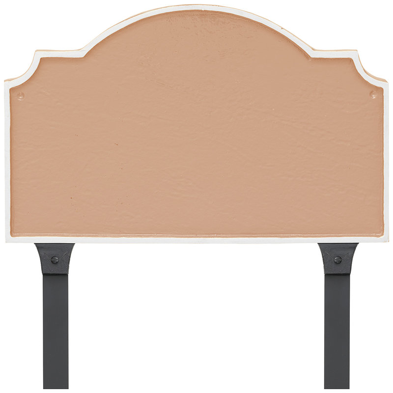 Vanderbilt 2-Line Lawn Address Sign, Taupe/White, Yes