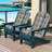 Outdoor Replacement Cushion Set  4.7" Thick High Back Seat / Back Cushions with Ties, Buckle (Set of 2)-2085944039