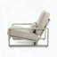Chaise longue en aluminium avec coussin beige - Légère et ergonomique pour le patio ou la plage-446427119