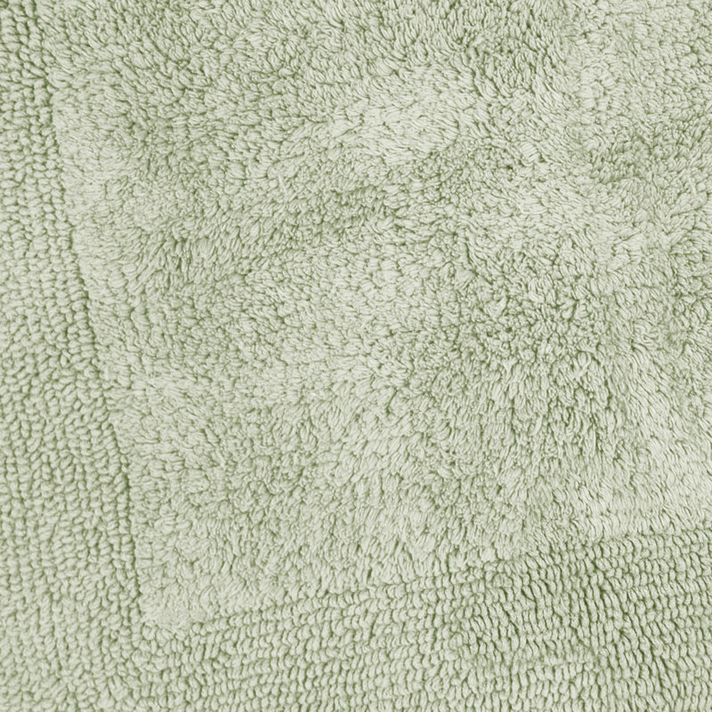 100% Cotton Bath Mat and Pedestal Mat Set, Sage Green