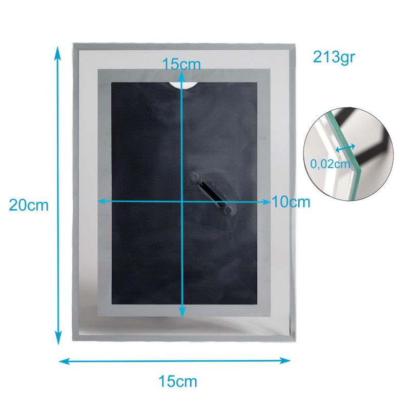 Agniprava Glass Picture Frame, Silver colors