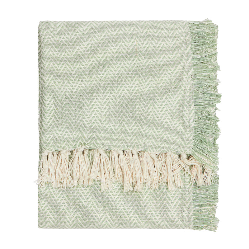 Wisley Machine Woven Throw Blanket, Green