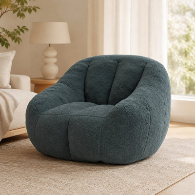 Fauteuil à billes rembourré en mousse viscoélastique touffetée à mémoire de forme