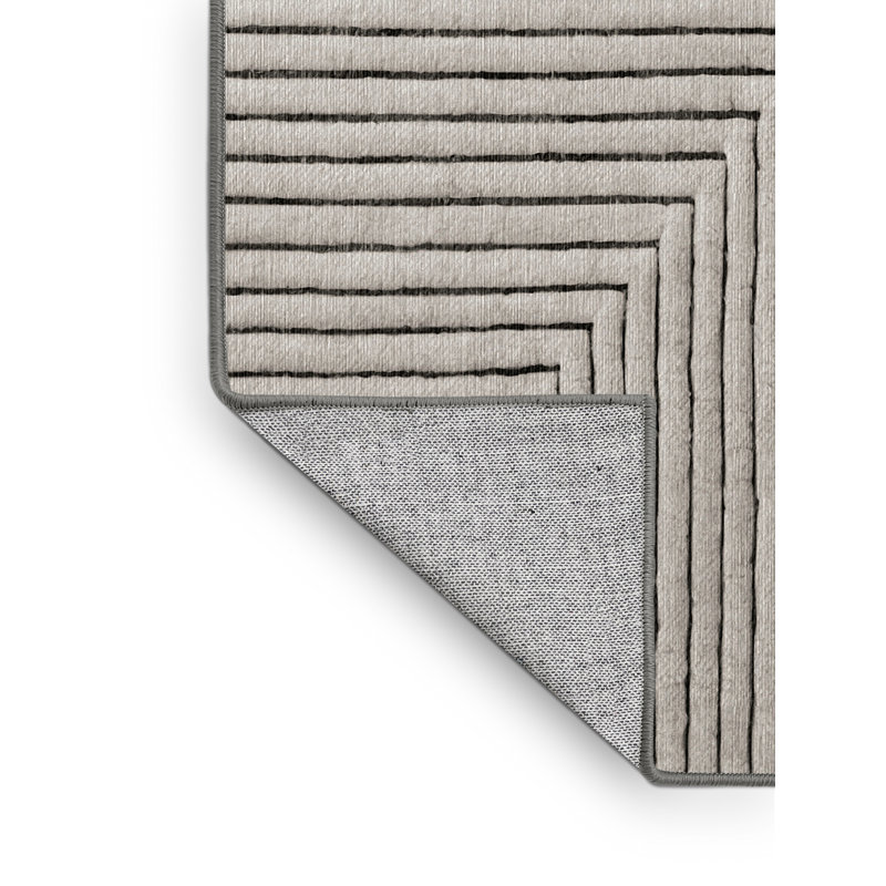 Machine Washable Gray Area Rug GSIX03622, Square 6'