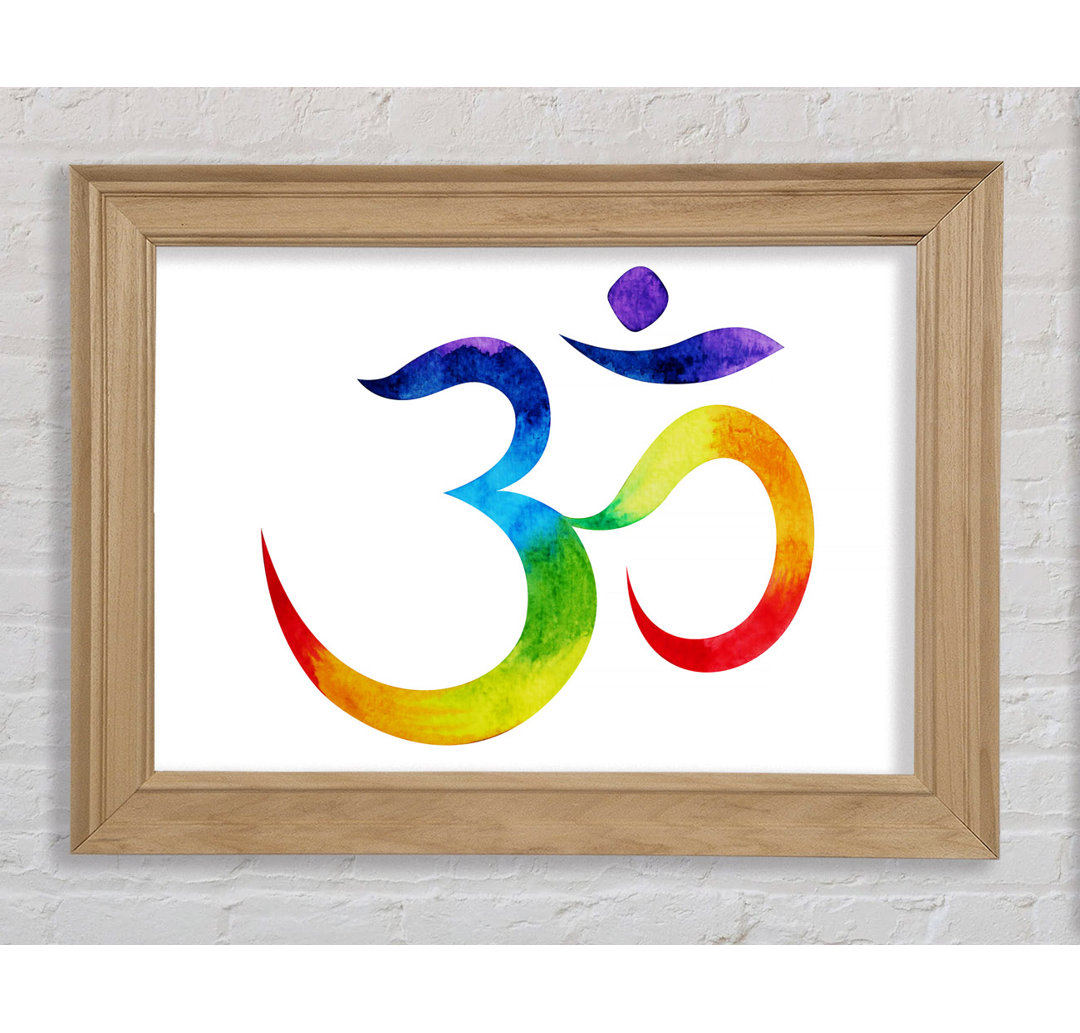 Gerahmtes Leinwandbild Chakra Om Colours 2