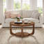 Rustic 2 Tier Round Coffee Table For Living Room-771663799