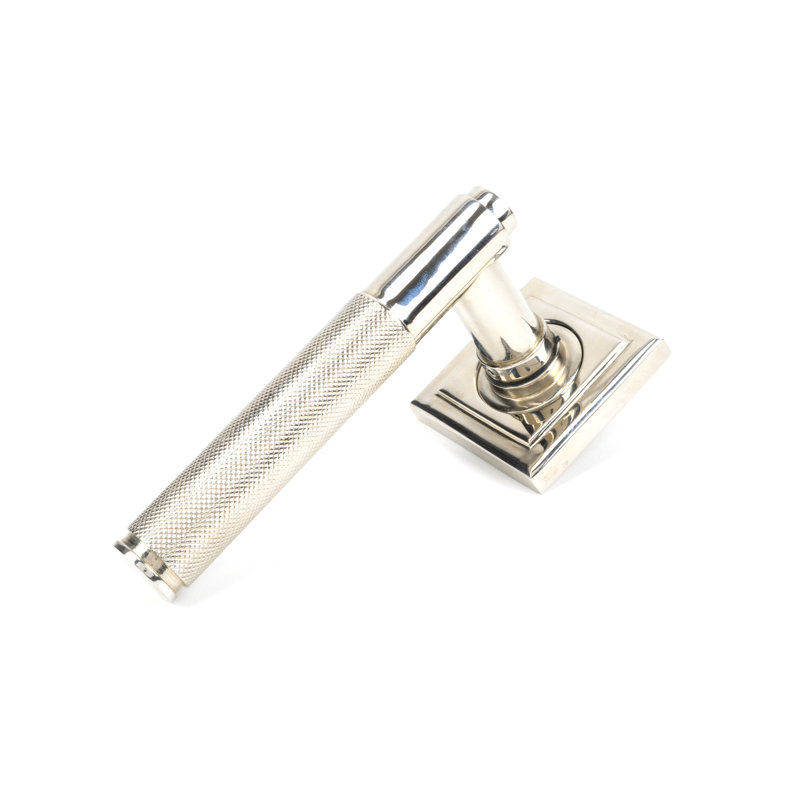 Brompton Latch Right Hand Door Handle, Polished Nickel