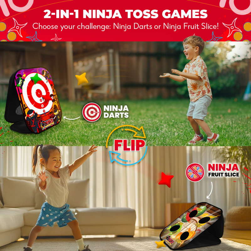 Ninja Superstar| 2-in-1 Corn Hole Games For Kids