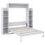 Lit escamotable encastré avec tablettes