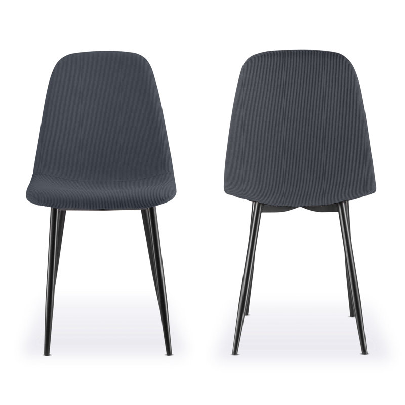 Cavell Upholstered Dining Chairs, Blue