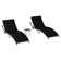 2-Piece Foldable "S"-Shaped Reclining Chaise Lounge Set With Adjustable Backrest And Foldable Rattan Coffee Table