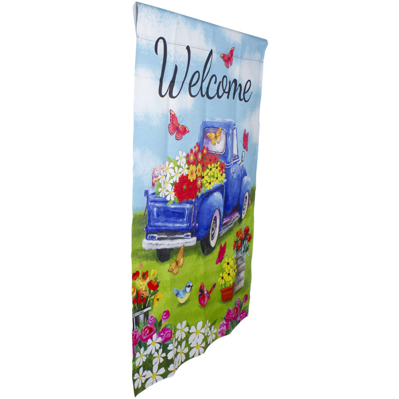 Drapeau de jardin Welcome, H 40 po x l 28 po