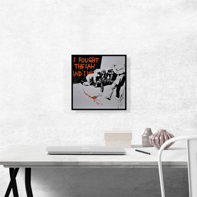 «I Fought the Law and I Won» par Banksy, reproduction d'art sur toile tendue