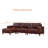 4 - Piece Faux Leather Upholstered Sectional-2026378924