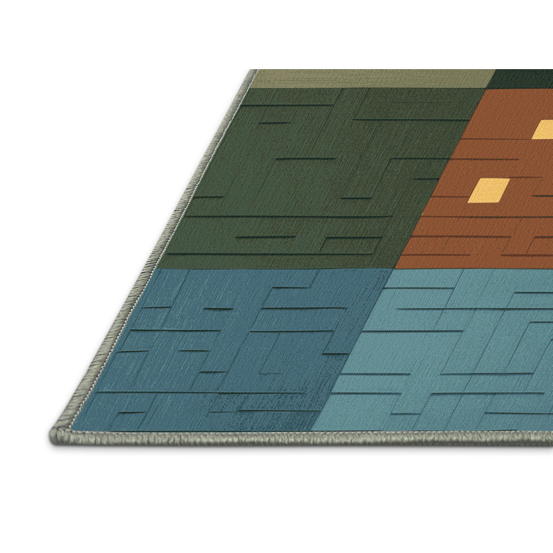 Earth Grid Harmony Rug, Rectangle 3' x 5'