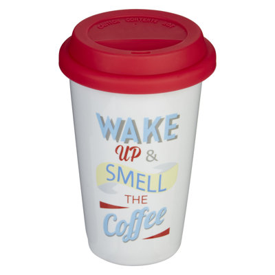 17 Stories Azyaan Double Wall Insulated Porcelain China Travel Mug with