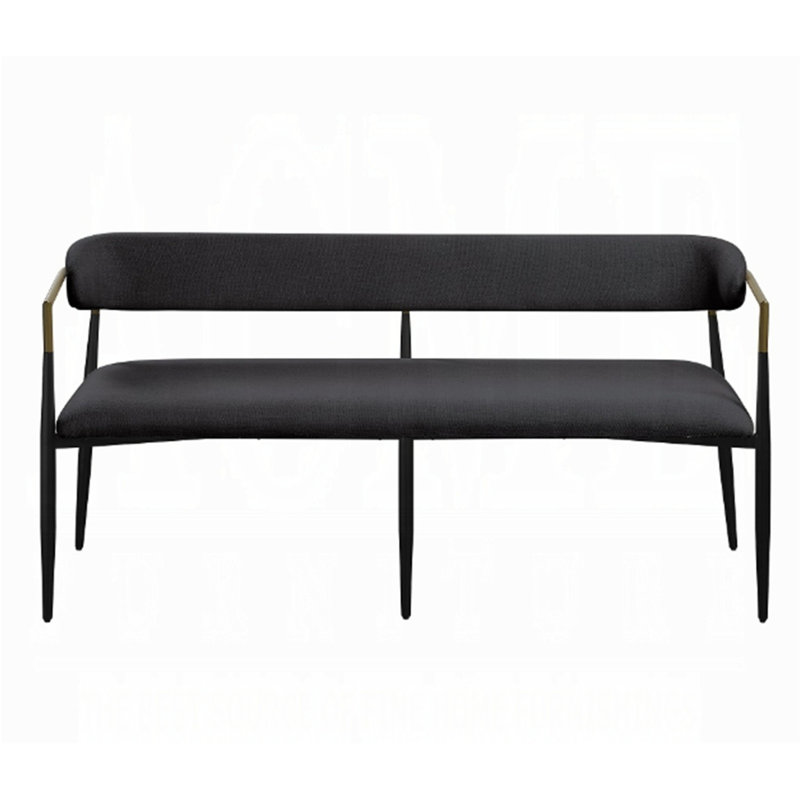 Banc Jaramillo au fini chenille noir