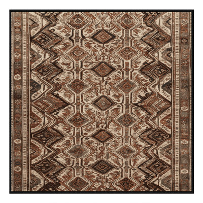 Machine Washable Turkish Brown Area Rug