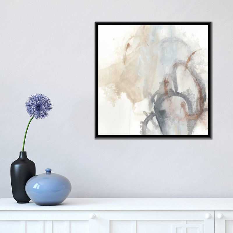 «Supposition I», reproduction sur toile, H 18 po x l 18 po x P 1,5 po, Toile avec cadre noir, Pas de tapis