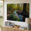 Toile, "Serene Sunlit Forest Glade" déplie la lumière tachetée filtrant à travers l'art mural sur toile The Vibrant Green-75555753