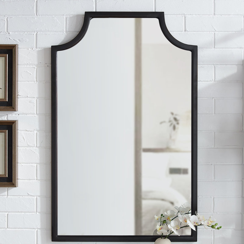 Eiffe Metal Flat Wall Mirror, Oil-Rubbed Bronze