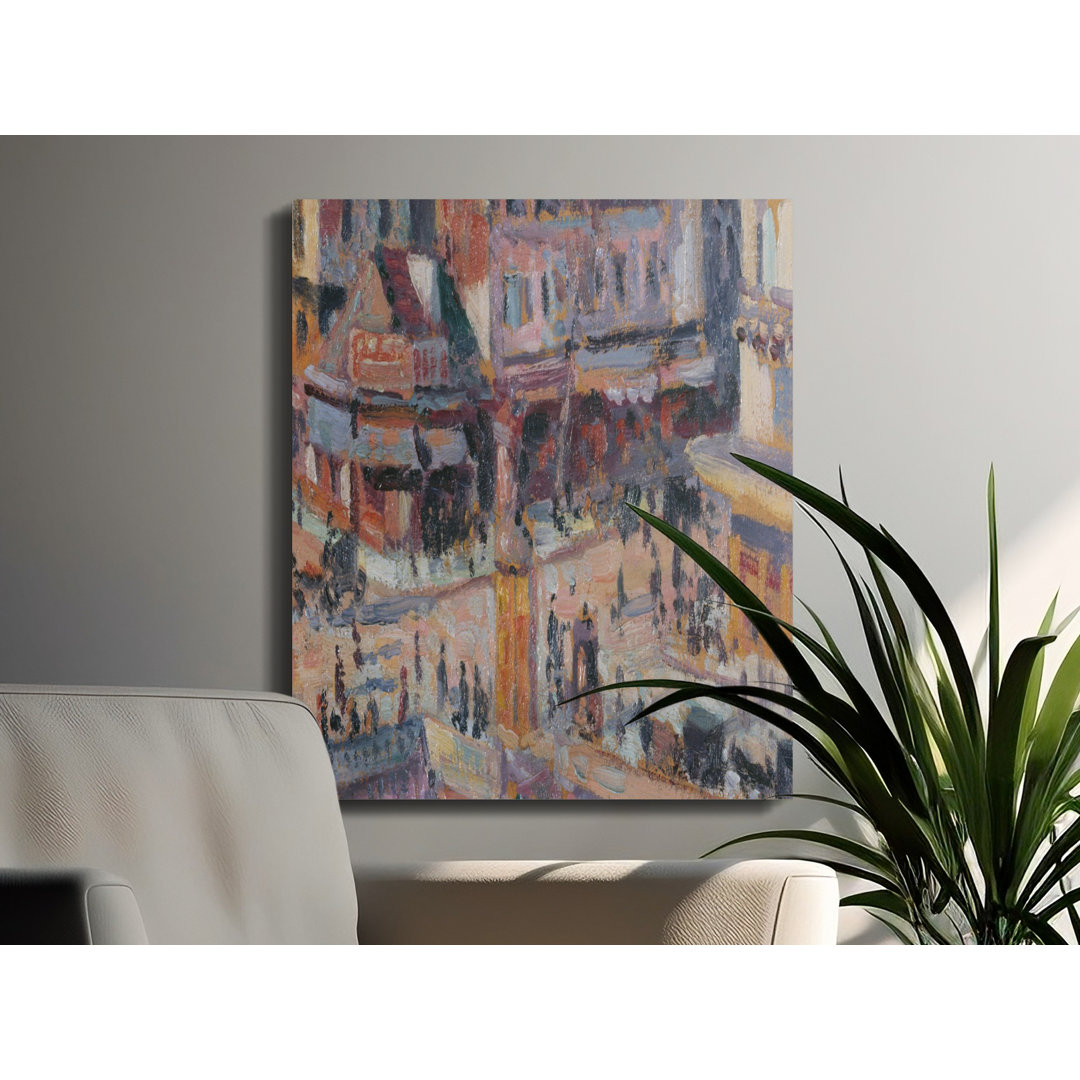 Impressionist Cityscape Canvas Wall Art, Gallery Wrapped Matte Print, Archival Quality, Ready to Hang, Parisian Street Scene Canvas, Home