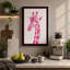 Pink Giraffe Modern - Wrapped Canvas-1107280722-1107280730