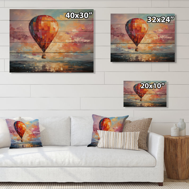 Januell Airballoon Views I, impression sur bois, H 24 po x l 32 po x P 0,78 po