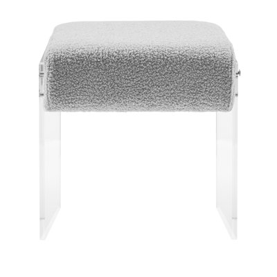 Makeup Stool Chair Acrylic Dressing Stool 441lbs Load Soft Cushioned Makeup Seat Shoe Bench for Bedroom Entrance Living Room Use