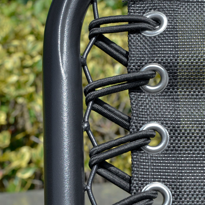 2 balancelles d'extérieur avec auvent. Pare-soleil réglable, table de rangement pivotante, porte-gobelet. Acier robuste. Support de 528 lb. Balancelle de patio noire. Abri de table et abri à baldaquin, construction