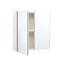 Domanik Surface Mirrored Bathroom Cabinets 2 Shelves with Mirror-2127135892