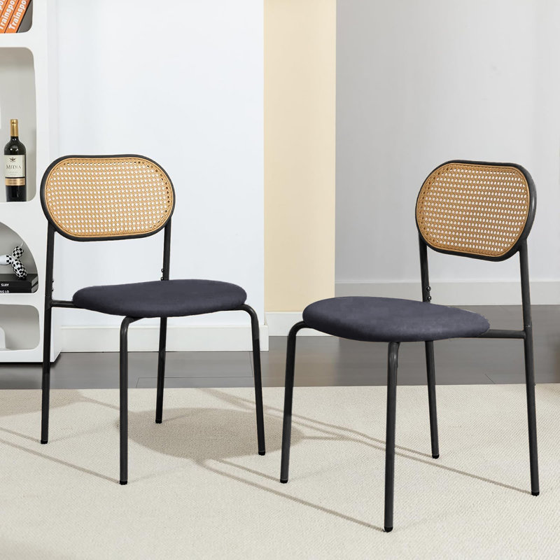 Metal Side Chair, Gray, Black